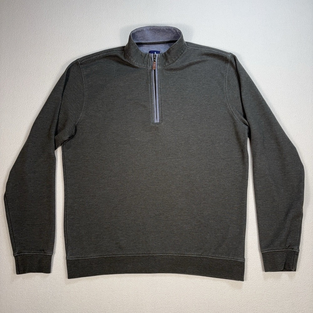 Johnnie-O Sully 1/4 Zip Men's M Pine Gray Soft Stretch Golf JMKO1460